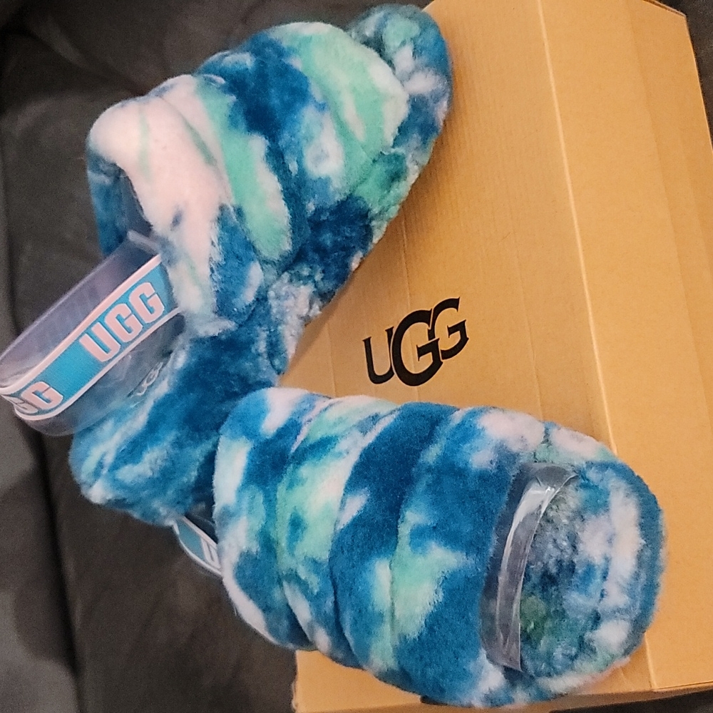 Ugg W8 Fluff Yeah Marble Slide - Picture 4 of 10